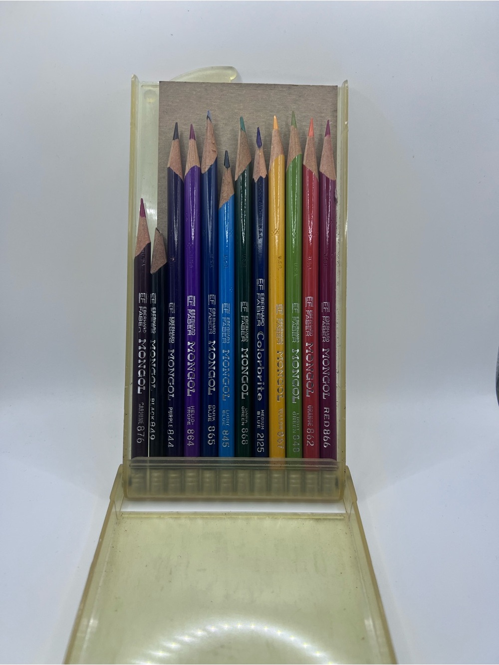 Vintage Eberhard Faber Mongol 12 Color Paint With Pencils Set